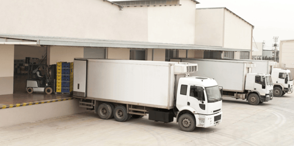 truck delivering inventory, logistics