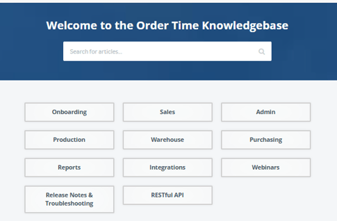 Order Time Knowledge Base