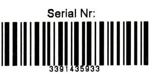 serial number barcode